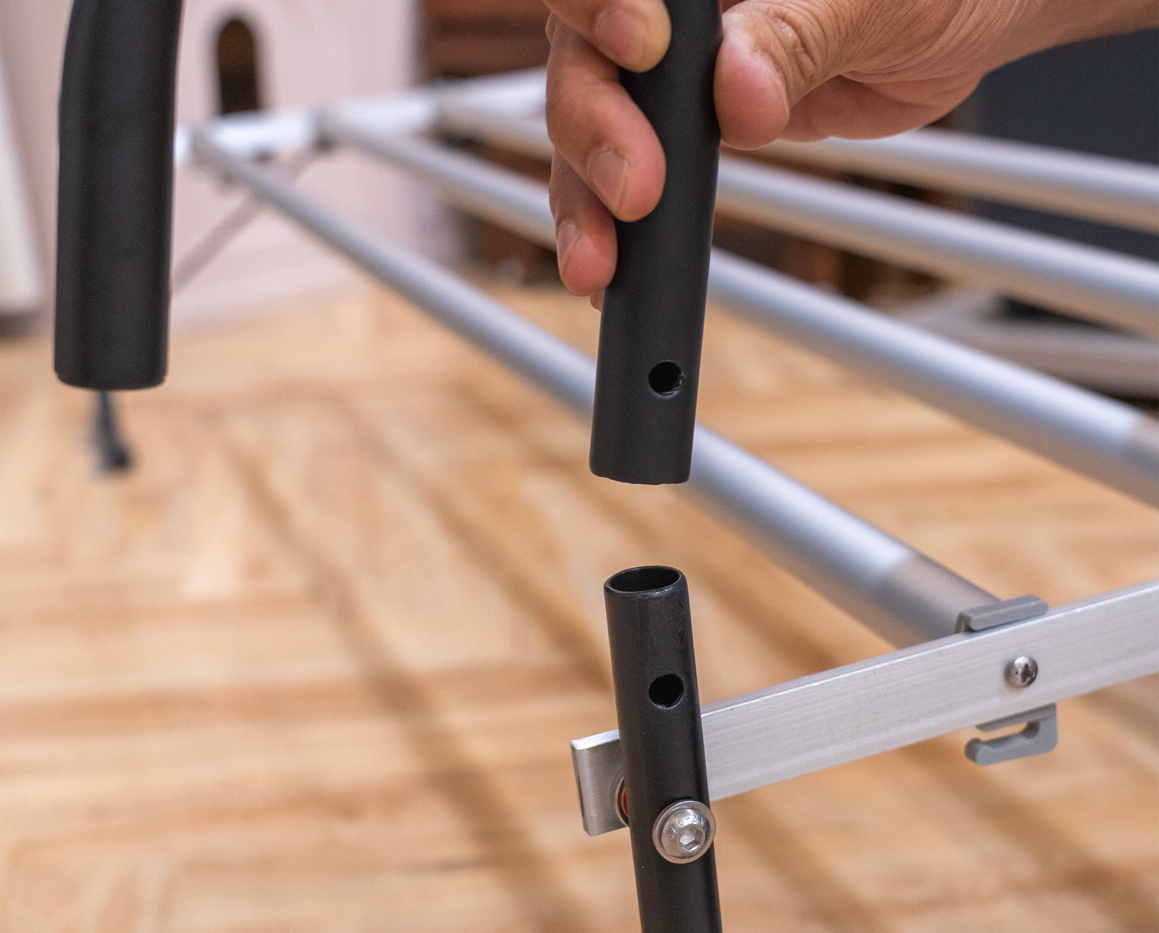 Glass Railing Mounted Movable Stand